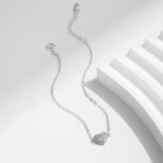 Сребърна гривна с цирконий "Cuore per te"