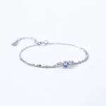 Сребърна гривна с цирконий "Синя Вселена"