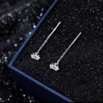 Сребърни обеци "Crown"