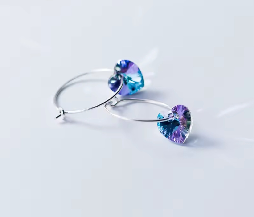 Сребърни обеци "Crystal"