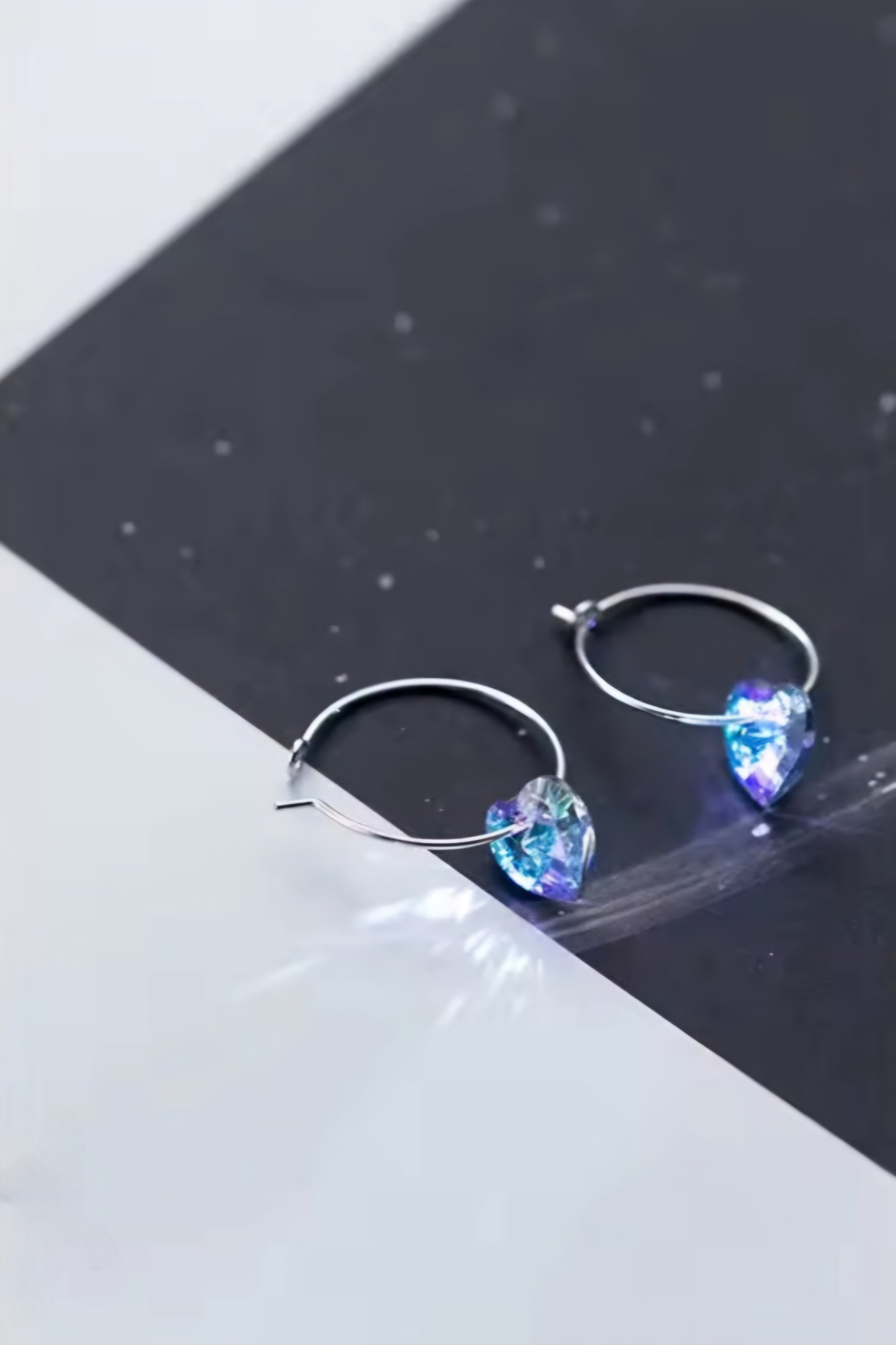 Сребърни обеци "Crystal" - Image 4