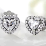 Сребърни обеци "Cuore di Luce"