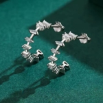 Сребърни обеци с цирконий "Dream"