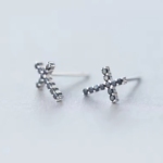 Сребърни обеци с цирконий "Faith & Shine"