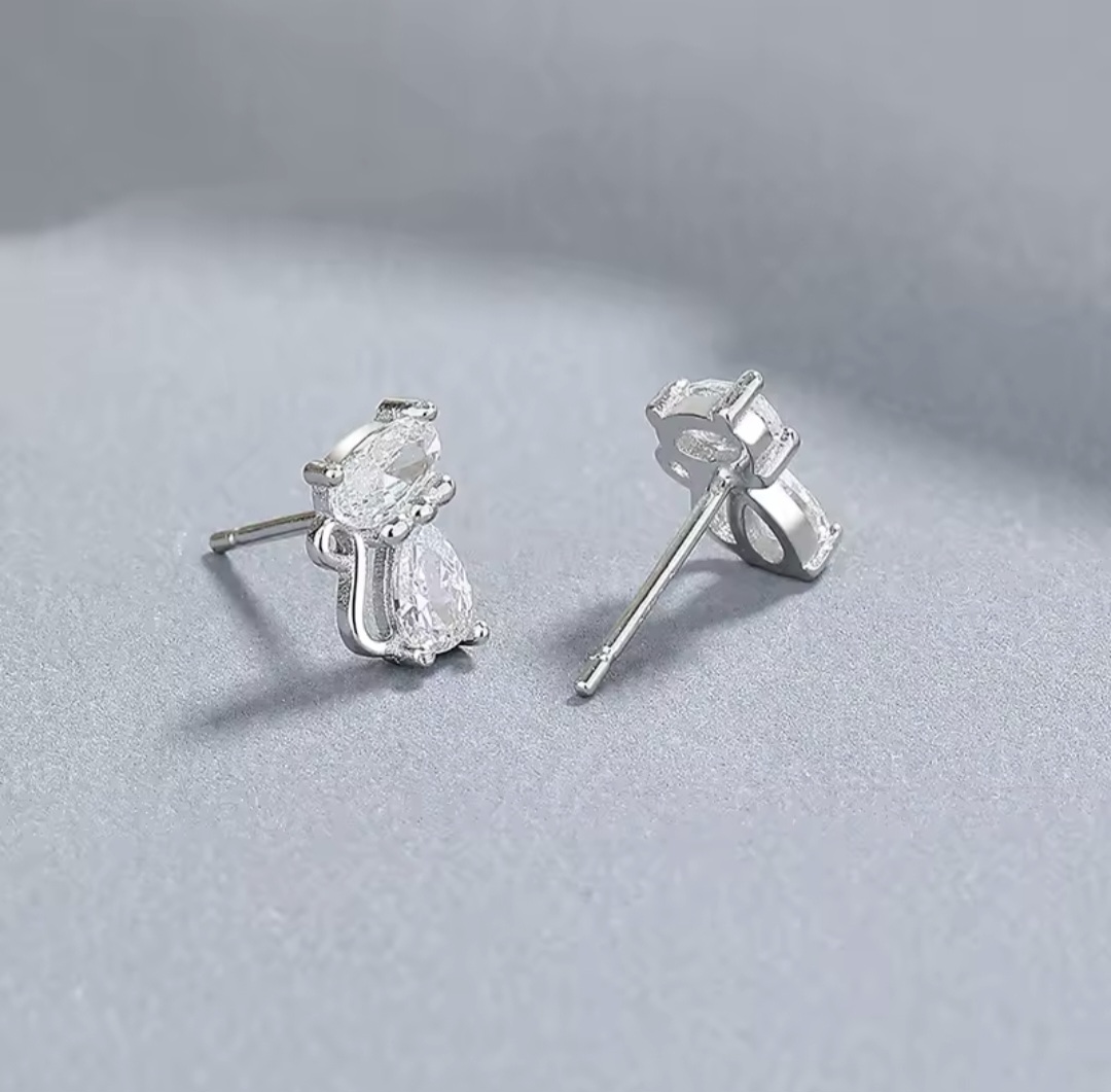 Сребърни обеци с цирконий "Mia Notte"