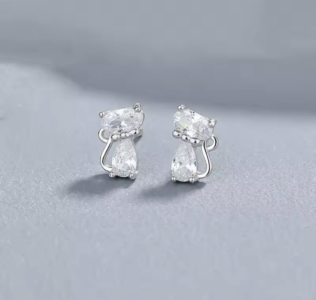 Сребърни обеци с цирконий "Mia Notte" - Image 3