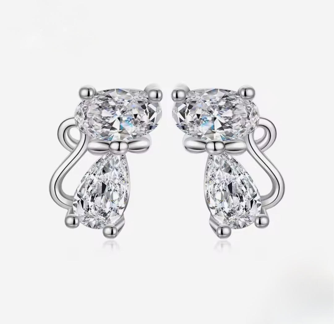 Сребърни обеци с цирконий "Mia Notte" - Image 4