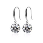 Сребърни обеци с цирконий "Pure Shine"