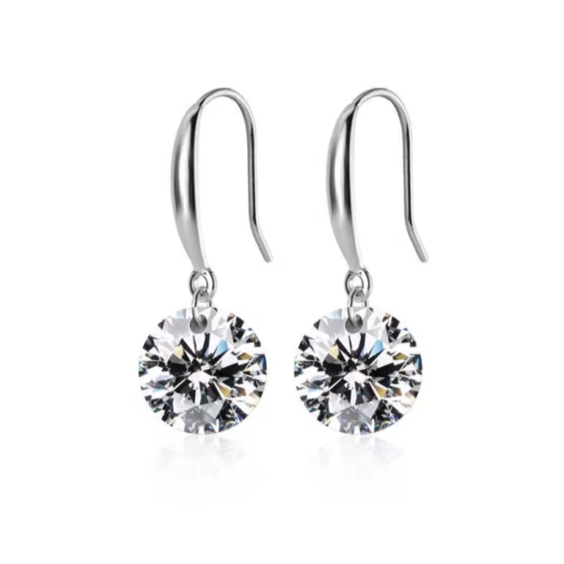 Сребърни обеци с цирконий "Pure Shine"