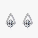 Сребърни обеци с цирконий "Vellara Spark"