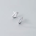Сребърни обеци с цирконий "Малък обет"