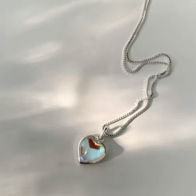 Сребърно колие с лунен камък "Sogno di Luna"