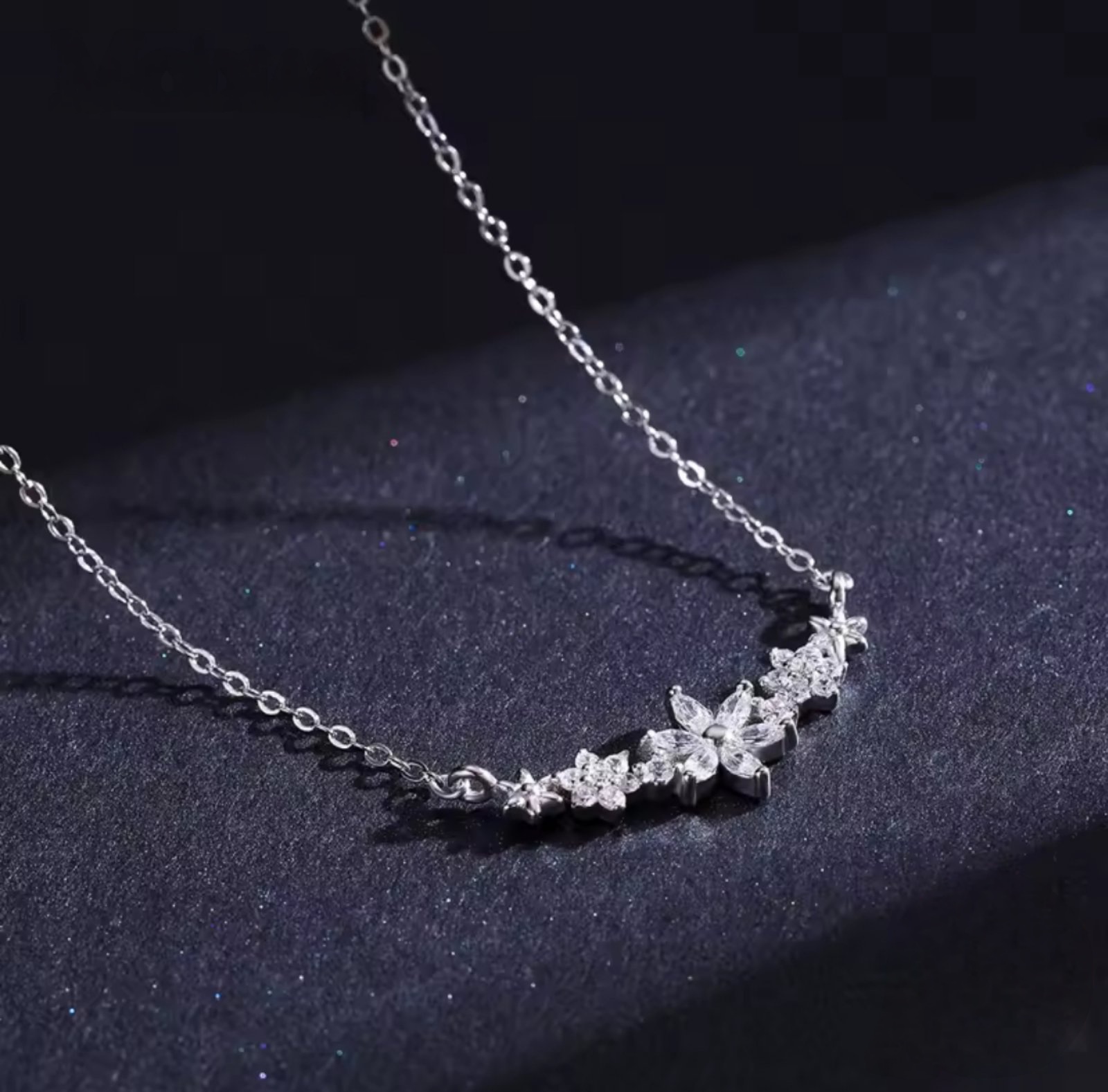 Сребърно колие с цирконий Jardin Étoilé - Image 4