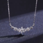 Сребърно колие с цирконий Jardin Étoilé