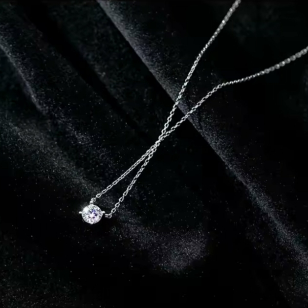 Сребърно колие с цирконий "Luz de Circonio"
