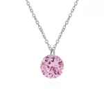 Сребърно колие с цирконий "Rosée de Lune"