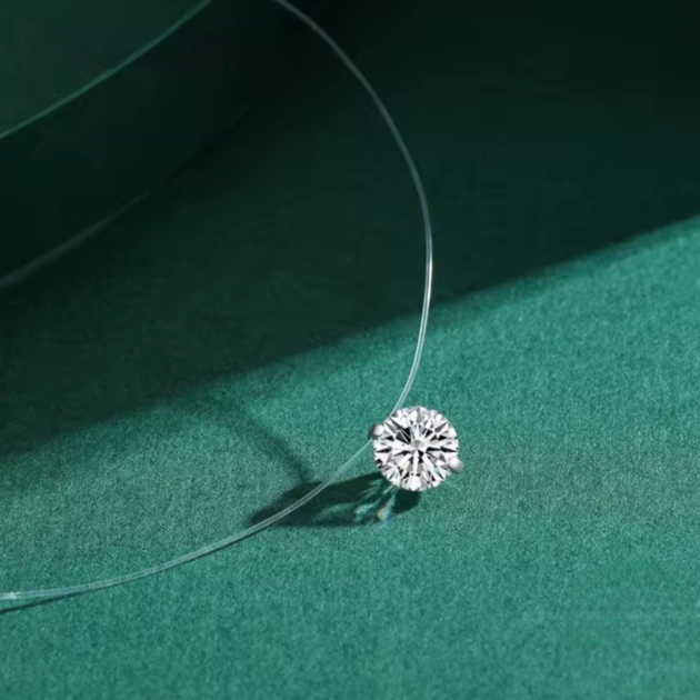 Сребърно колие с цирконий "Style"