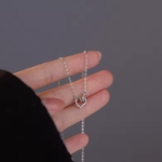 Сребърно колие с цирконий "Two Souls"