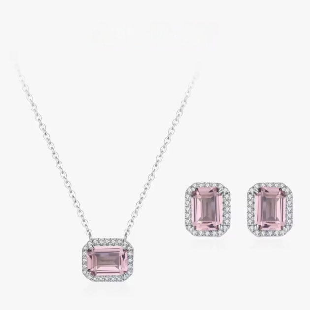 Сребърен комплект с цирконий "Белла Роса"