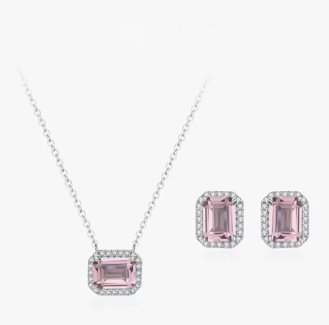 Сребърен комплект с цирконий "Белла Роса"