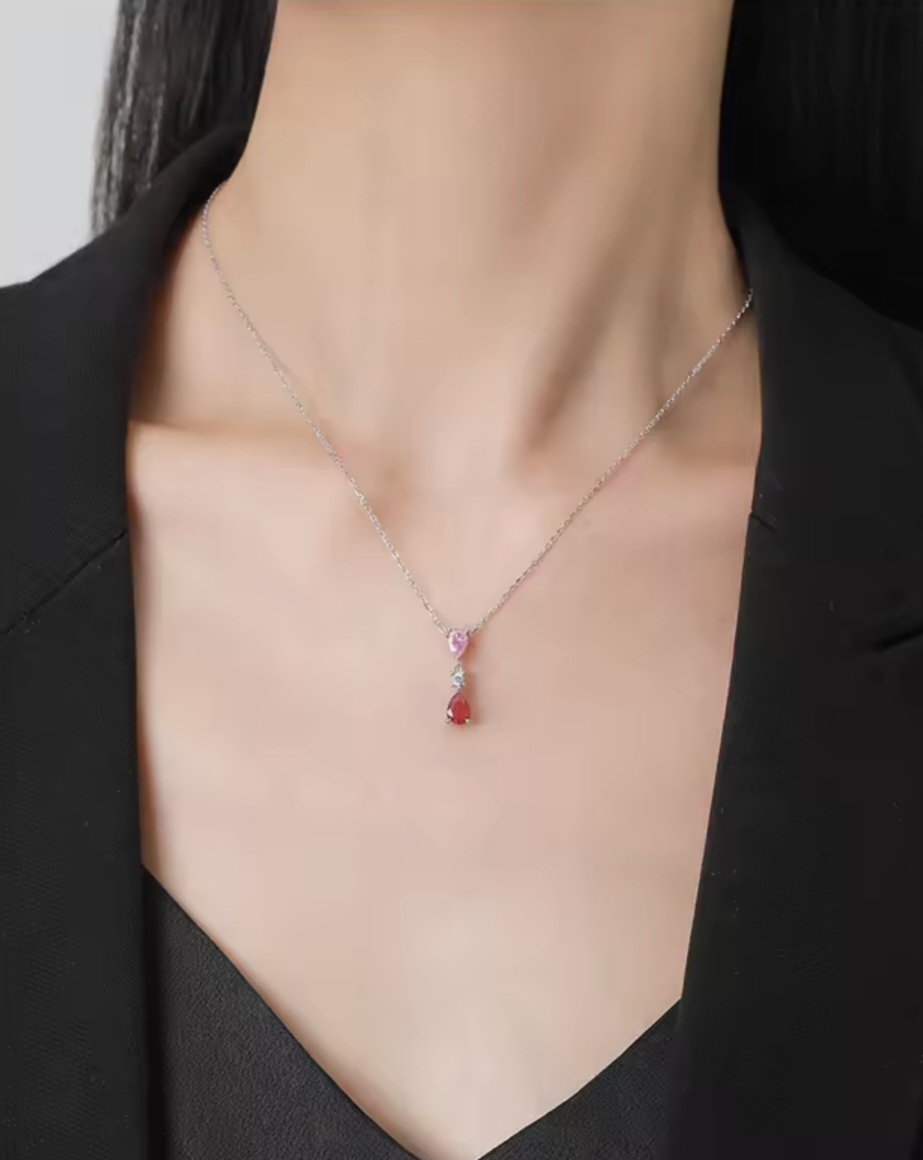 Сребърен комплект с цирконий "Романтична капка" - Image 3