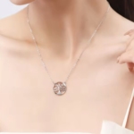 Сребърно колие с цирконий "Тhe tree of life"