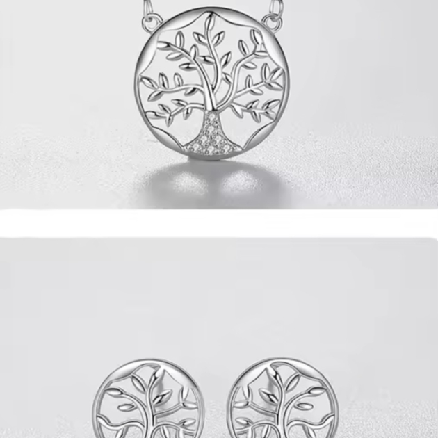 Сребърен комплект с цирконий "Хармония"