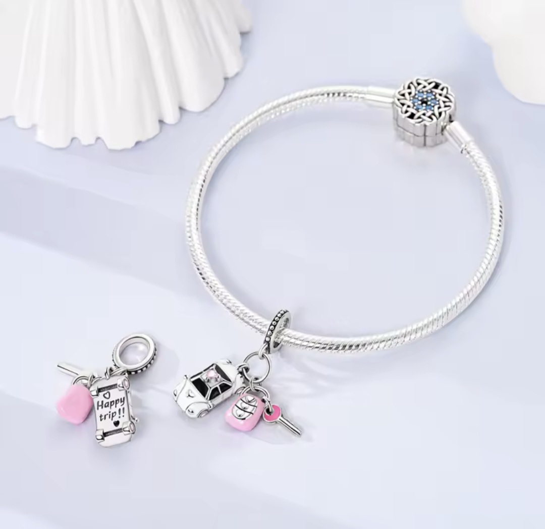 Сребърен талисман "Love driving" - Image 2