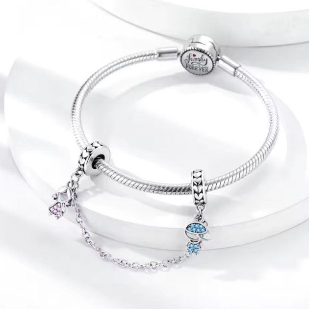 Сребърна защитна верижка „Две съдби“