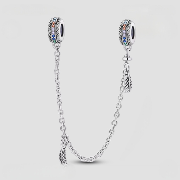 Сребърна защитна верижка „Крилете на свободата“