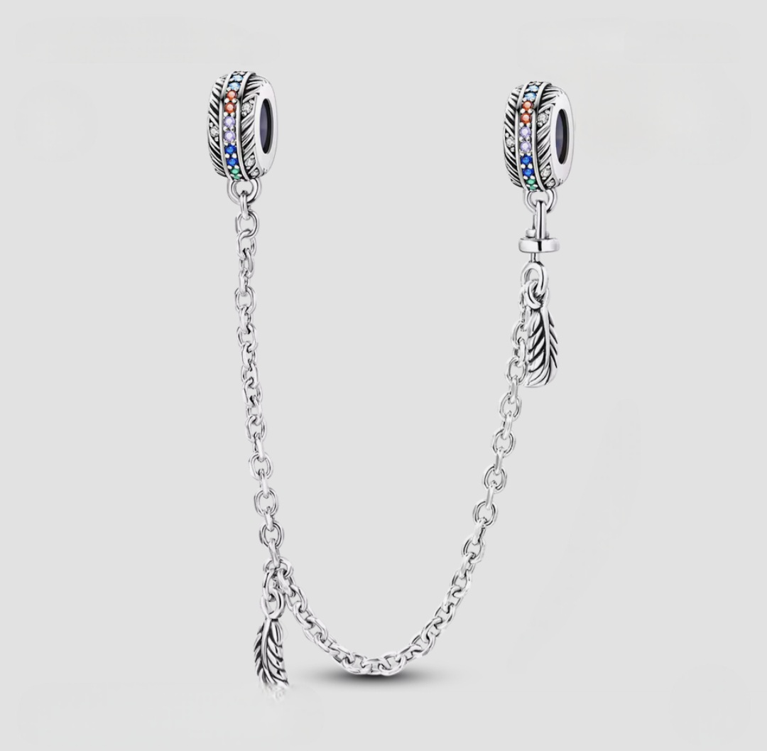 Сребърна защитна верижка „Крилете на свободата“