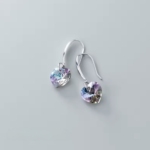 Сребърни обеци с кристал "Трепет"