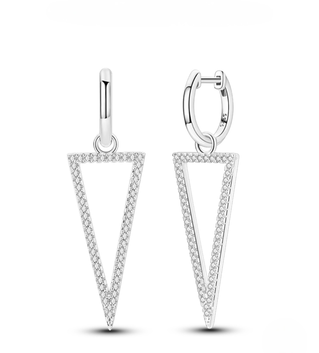 Сребърни обеци с цирконий "Luminia" - Image 3