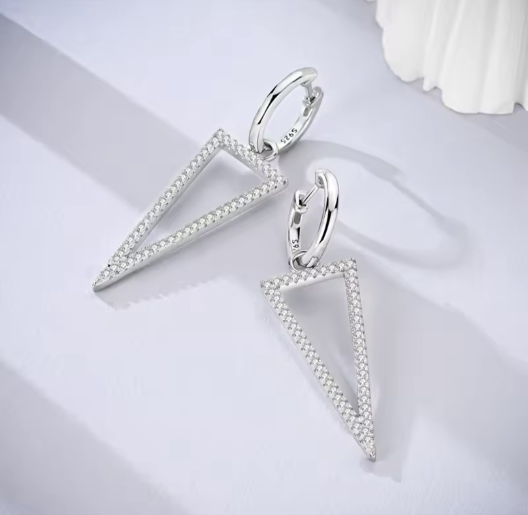 Сребърни обеци с цирконий "Luminia" - Image 2