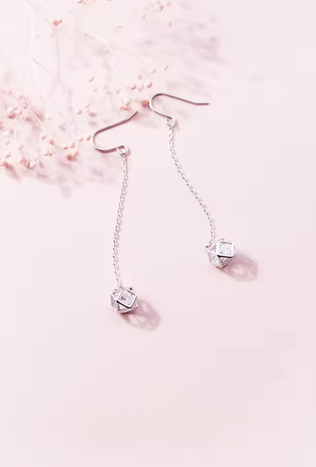 Среърни обеци с цирконий "Сфера на светлината" - Image 2