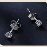 Сребърни обеци с мойсанит "Boutique"