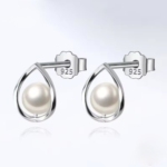 Сребърни обеци с перла "Aurora Pearl"