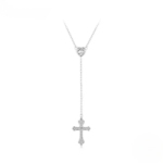 Сребърно колие с цирконий "Faith forever"