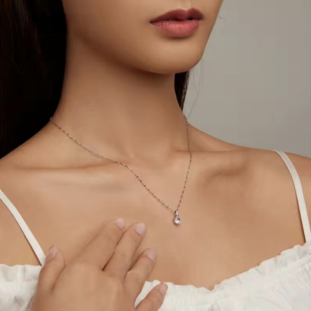 Сребърно колие с цирконий "Melissa"