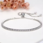 Сребърна гривна с цирконий "Brilliant"