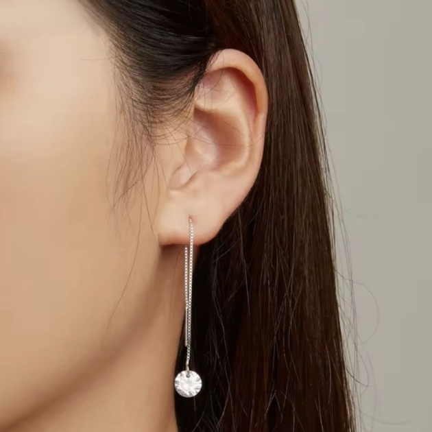 Сребърни обеци с цирконий "Финес"