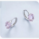 Сребърни обеци "Pink magic"